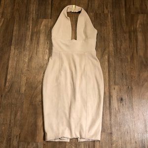 Misha collection - velvet dress in beige (size S)